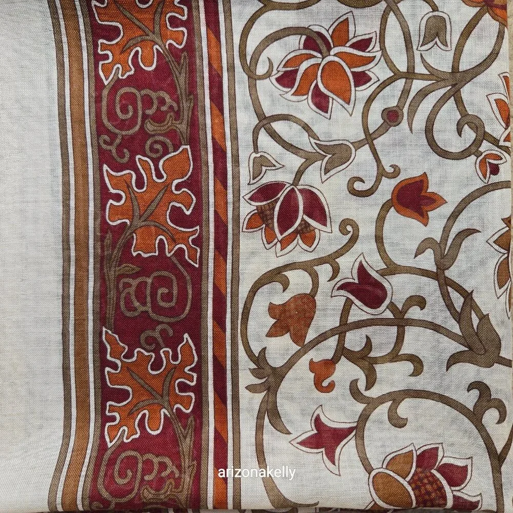 NWOT Metropolitan Museum of Art Wool & Silk Square Scarf Autumn Fall Colors NYC